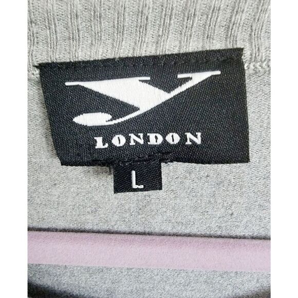 Y LONDON L Skull Sweater Pullover Goth Y2K Women’s Gray Beaded Stretch L/S‎ - Picture 6 of 8
